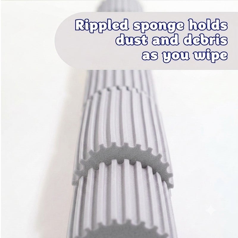 Scrub Daddy Damp Duster Grey, Reusable Dust Cleaning Sponge for Blinds, Shelves and Furniture, Pre-Moistened Dust Remover, Washable Household Cleaning Tool - Image 5