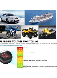 SYOSI Motorcycle Charger SAE to USB Car  Adapter, Dual Fast and 12V Voltmeter with Independent On/Off Power Switch and 10A Fuse Charging Kit for Phone, GPS, Tablet  - Image 4