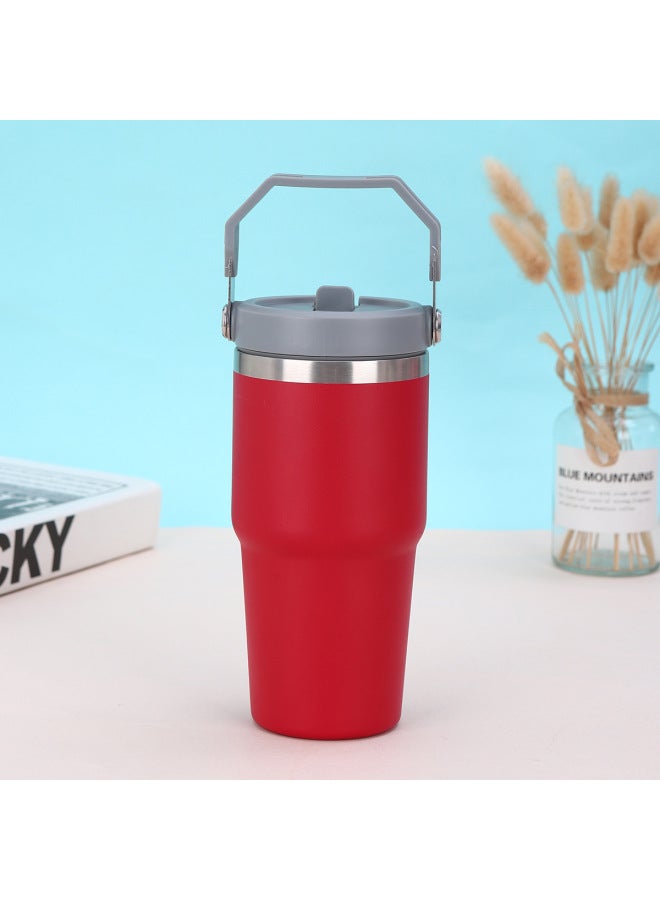 20oz Portable Straw Car Cup 304 Stainless Steel Double-layer Thermos Cup Outdoor Portable Sports Water Cup