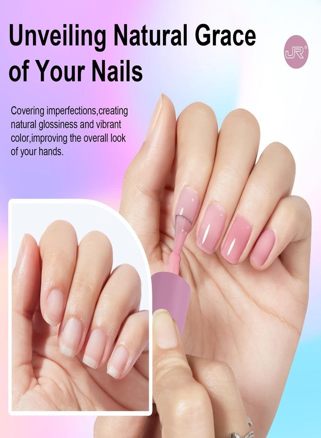 JR 35pcs 10ml Gel Nail Polish Same Color Same Bottle Red Pink Nude Gel Polish Set Base Top Matte Coat For Nail Salon Home Gifts for Women and Girls B Set - Image 4