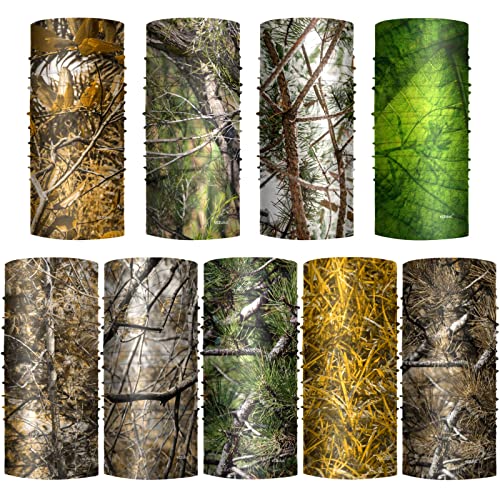 VCZUIUC Headwear Bandana Head Wrap Face Scarf Mask Neck Warmer Balaclava for Sports (One Size, 9PCS Leaves) - Image 2