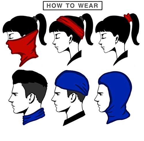 VCZUIUC Headwear Bandana Head Wrap Face Scarf Mask Neck Warmer Balaclava for Sports (One Size, 9PCS Leaves) - Image 3