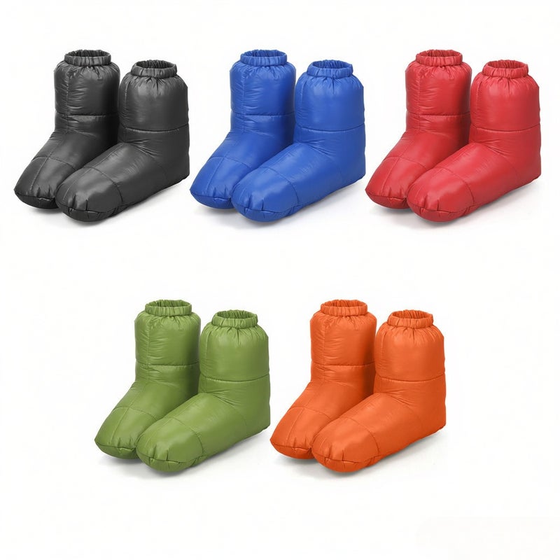 Down Booties Camping Slippers Winter Warm Duck Down Slippers Boots -15 ~ 0℃ Home Outdoor Camping Shoes Footwear for Men Women - Image 5