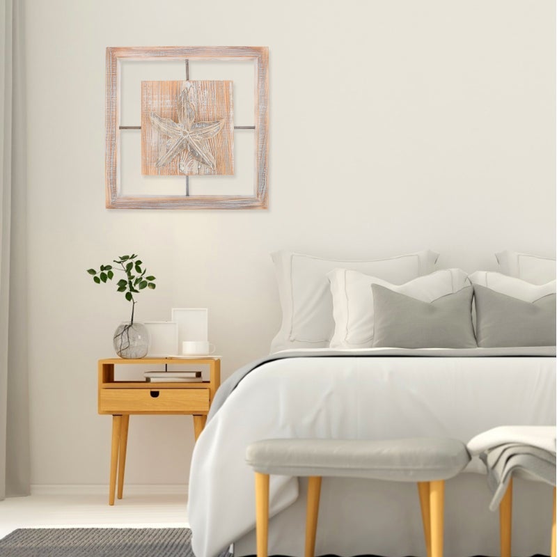 1Pc Wall Art Decor Hanging Wood Decoration Relief Picture Pendant - Image 3