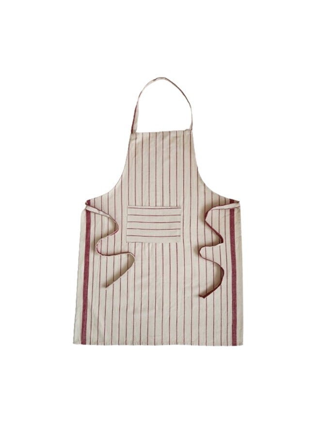 BYFT Orchard Kitchen Apron-Classic Striped (Red and White) - Image 1