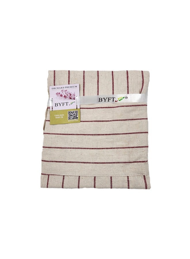 BYFT Orchard Kitchen Apron-Classic Striped (Red and White) - Image 3