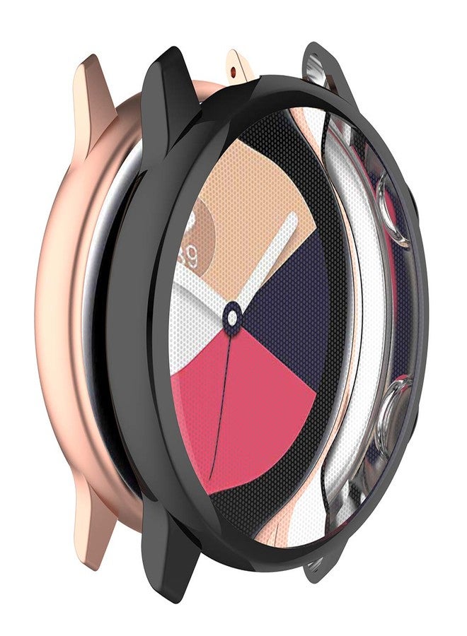 AWADUO for Samsung Galaxy Watch Active 40mm TPU Transparent Protective Case Cover, Overall Protective Case Cover for Samsung Galaxy Watch Active SM-R500, Soft and Durable (Black) - Image 3