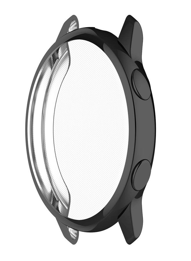 AWADUO for Samsung Galaxy Watch Active 40mm TPU Transparent Protective Case Cover, Overall Protective Case Cover for Samsung Galaxy Watch Active SM-R500, Soft and Durable (Black) - Image 1