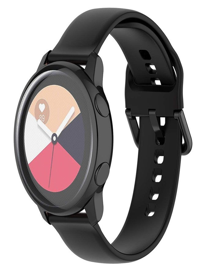 AWADUO for Samsung Galaxy Watch Active 40mm TPU Transparent Protective Case Cover, Overall Protective Case Cover for Samsung Galaxy Watch Active SM-R500, Soft and Durable (Black) - Image 5