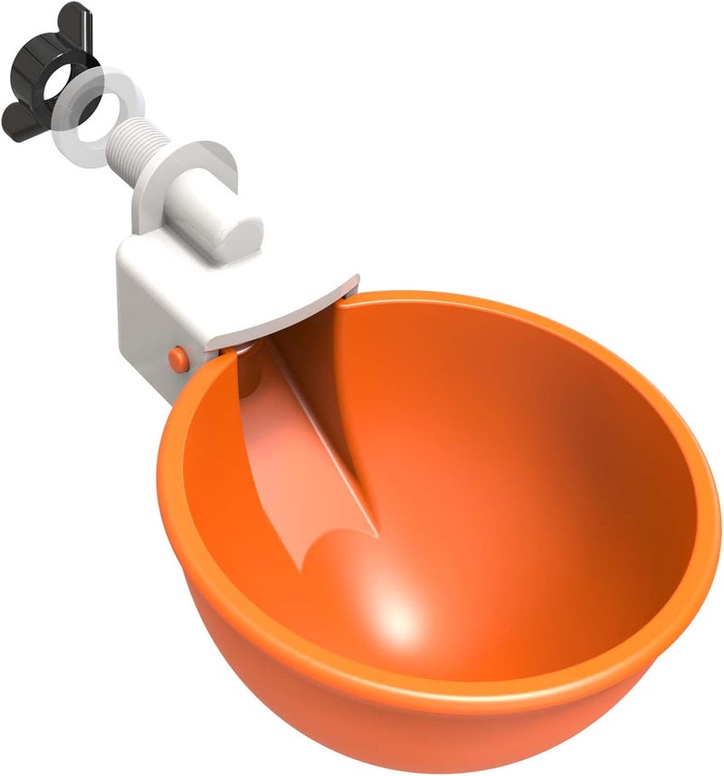 WORLEYX Large Automatic Chicken Waterer Cups, Chicken Water Feeder Suitable for , Duck, Goose, Turkey and Bunny, DIY Poultry Water Feeder Kit (2 Pack-Orange) - Image 1