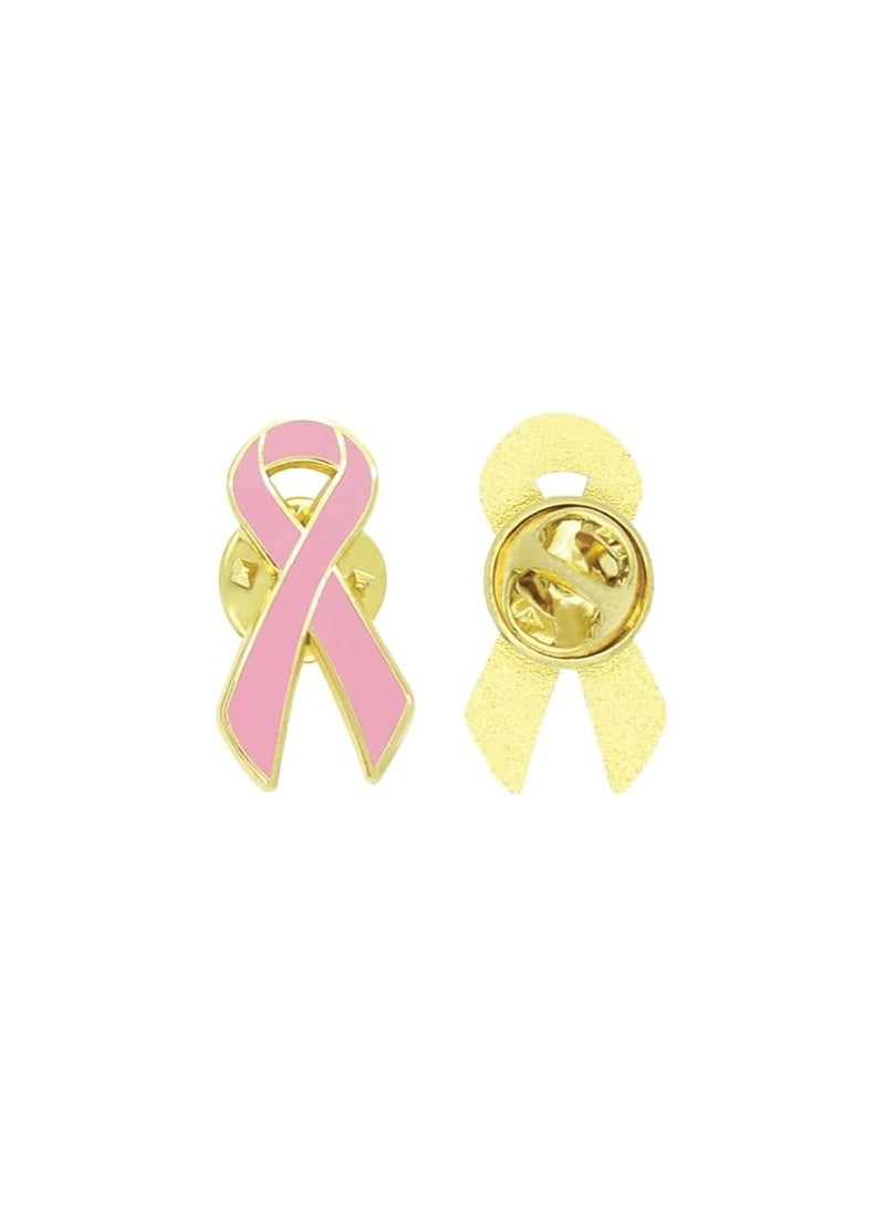 PRINTSHOP4ME PinkCancer Awareness Lapel Pins - Hope Ribbon Design for Fundraising - Ideal for Charity Events, Fundraisers, and Awareness  - Image 1