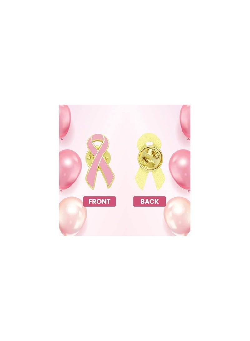 PRINTSHOP4ME PinkCancer Awareness Lapel Pins - Hope Ribbon Design for Fundraising - Ideal for Charity Events, Fundraisers, and Awareness  - Image 4