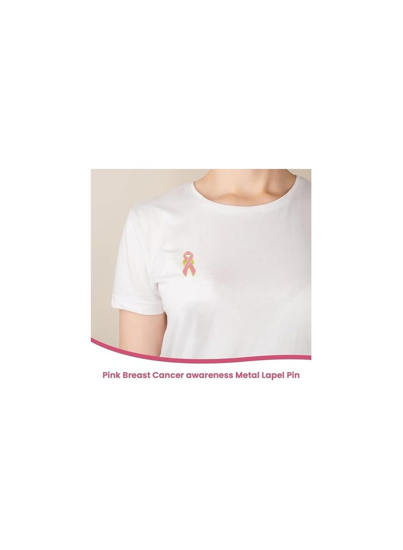 PRINTSHOP4ME PinkCancer Awareness Lapel Pins - Hope Ribbon Design for Fundraising - Ideal for Charity Events, Fundraisers, and Awareness  - Image 5