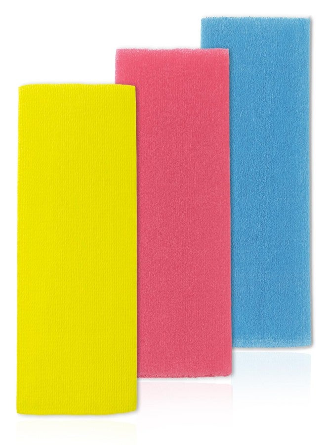 Brvlsoc 3-Pack Exfoliating Washcloths - Japanese & Korean Style Body Scrubber Towels, Quick-Dry Mesh Bath Cloths for Shower & Skincare - Image 1