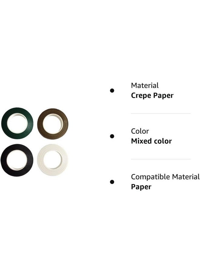 Just Flowers Flower Making Floral Tapes | Strecheble Tapes for Art and Crafts (Pack of 4, Brown, Dark Green, Light Green) - Image 5
