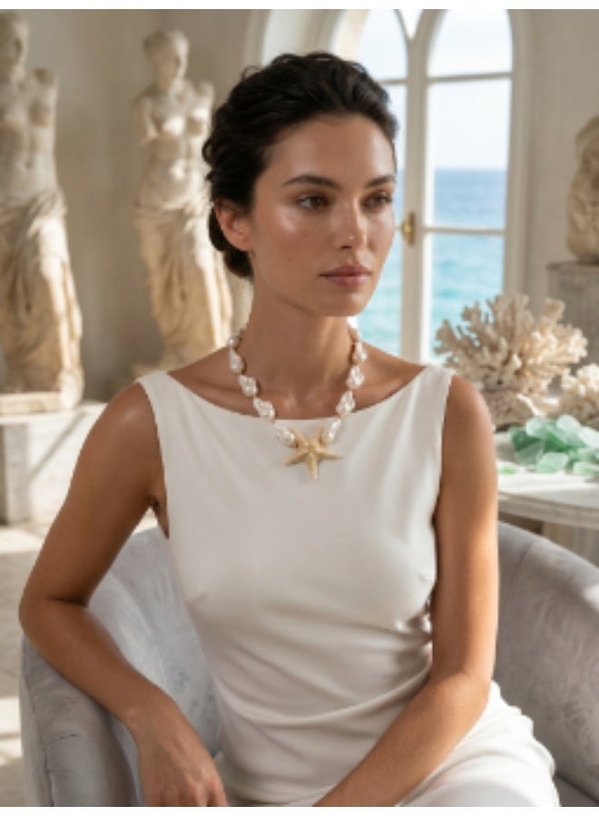 Ocean Star Pearl Necklace - Image 4