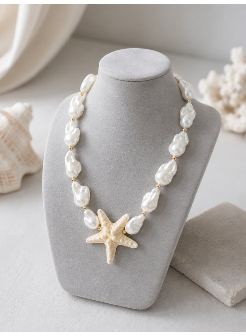 Ocean Star Pearl Necklace - Image 1