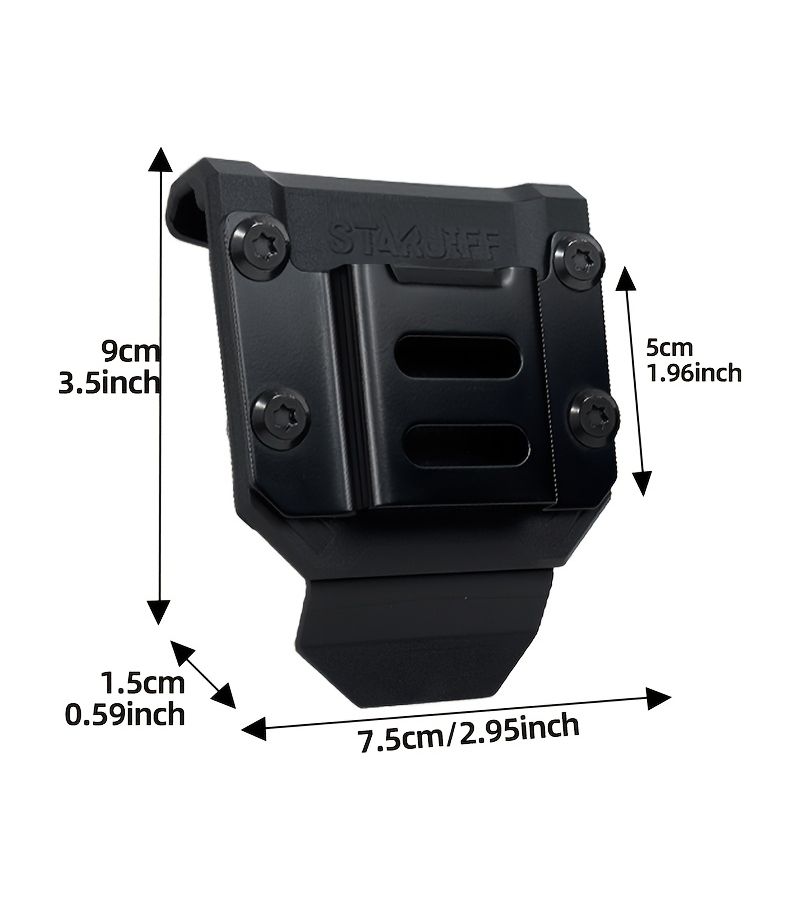 Heavy Duty Drill Belt Clip Black Weather Resistant Tool Holder Fits Belts Up to 1.97 Inch Wide for Workers Electricians Carpenters - Image 3