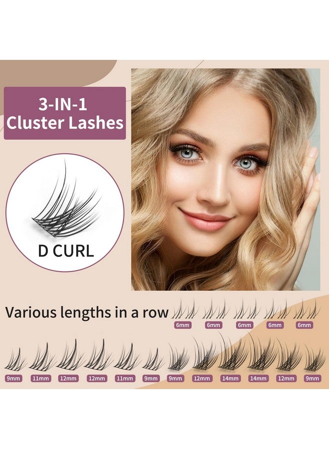 SIMER Lash Clusters 72 Pcs Cluster Lashes Natural Look Diy Eyelash Extension Manga Individual Lashes 912Mm Mixed D Curl Wispy Fluffy Anime Lash Clusters Super Thin Band Soft & Reusable  - Image 4