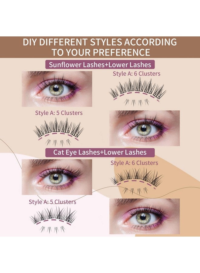 SIMER Lash Clusters 72 Pcs Cluster Lashes Natural Look Diy Eyelash Extension Manga Individual Lashes 912Mm Mixed D Curl Wispy Fluffy Anime Lash Clusters Super Thin Band Soft & Reusable  - Image 2