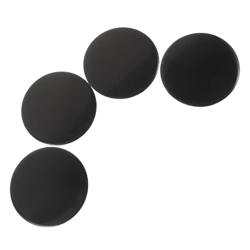 4 قطع أغطية مركز عجلة سوداء مقاومة للخدش والأوساخ واقيات جنط السيارة 4.5 × 4.5 × 0.1 سم - Image 2