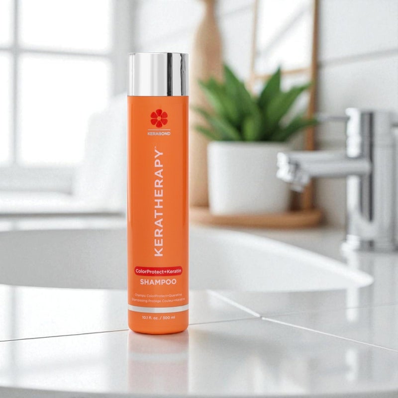 KERATHERAPY Keratin Infused Color Protect Shampoo, 10.1 fl. oz., 300 ml - Gluten Free Color Protecting Shampoo for Color Treated Hair with Kerabond Technology, Red Raspberry Oil, Omega 3 & 6 - Image 3