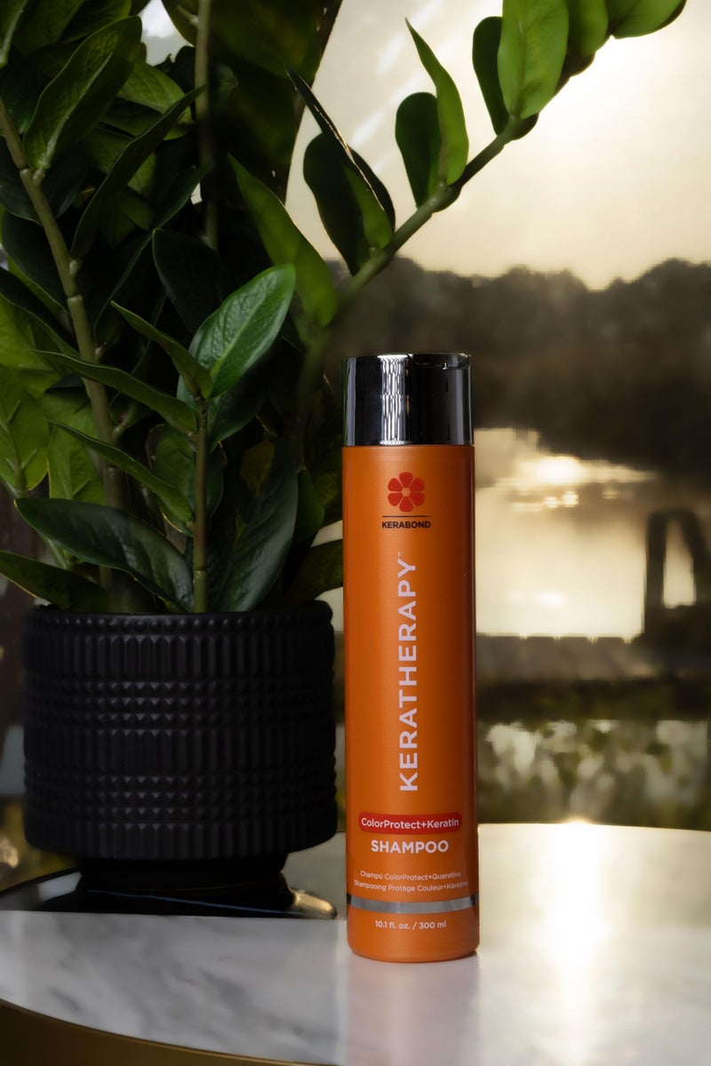 KERATHERAPY Keratin Infused Color Protect Shampoo, 10.1 fl. oz., 300 ml - Gluten Free Color Protecting Shampoo for Color Treated Hair with Kerabond Technology, Red Raspberry Oil, Omega 3 & 6 - Image 2