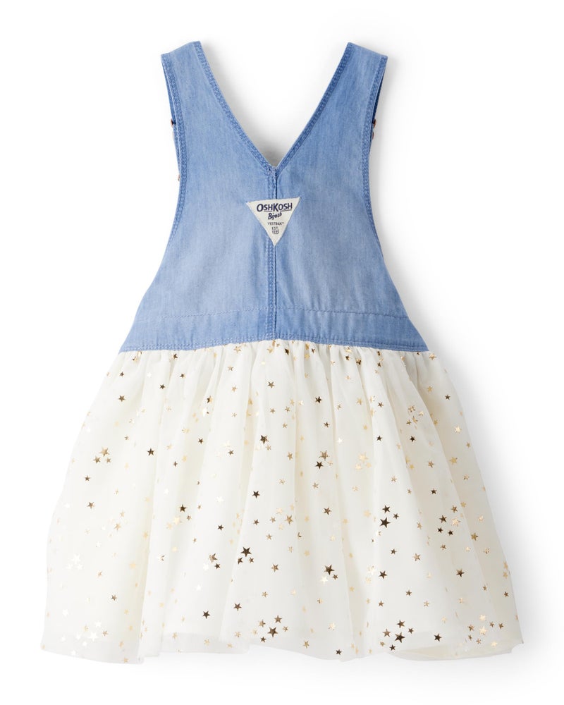 OSHKOSH B'gosh Oshkosh Girls World's Best Overalls, Blue Chambray, 3T - Image 2