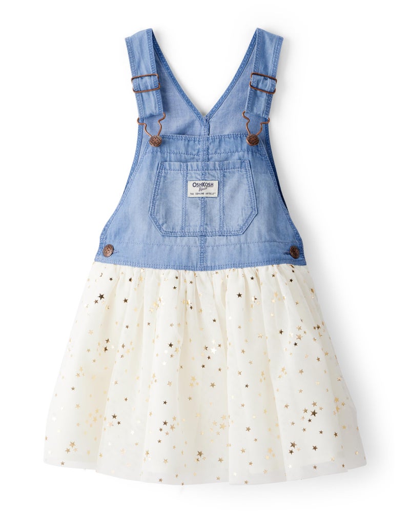 OSHKOSH B'gosh Oshkosh Girls World's Best Overalls, Blue Chambray, 3T - Image 1