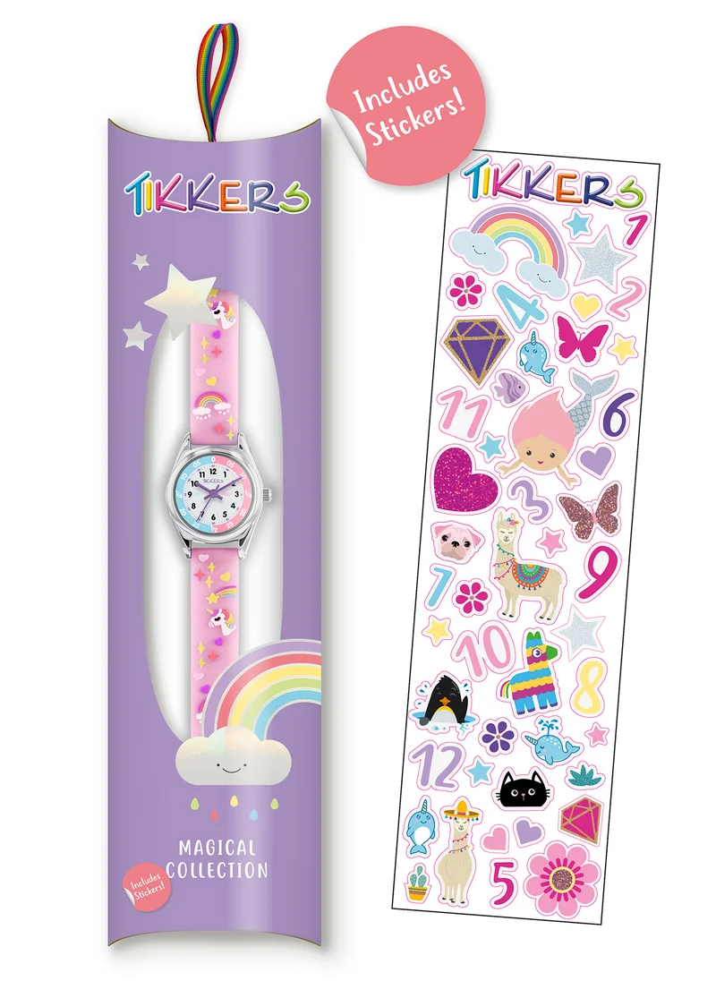 Tikkers Tikkers Girls Purple Silicone Strap 3D Unicorn Watch - TK0145