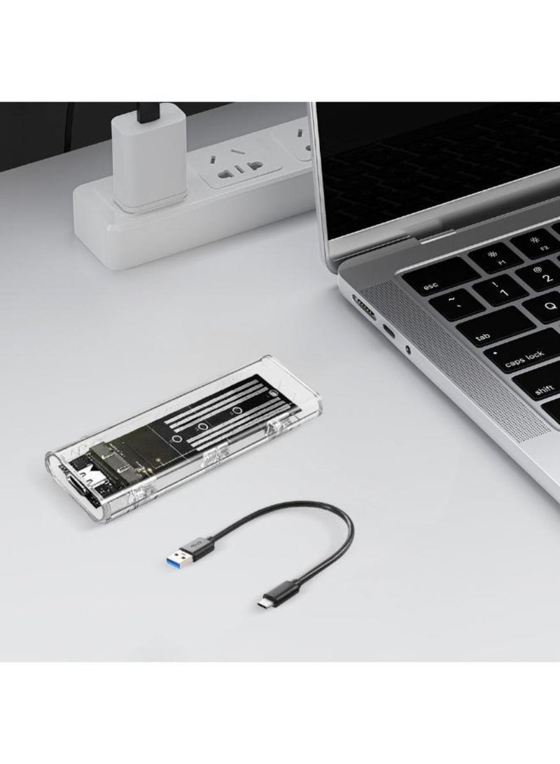 Chabeia M.2 NGFF SATA Type C USB 3.1 SSD Case 10Gbps Transparent External SSD Case External SSD Adapter for 2230 2242 2260 2280 - Image 5