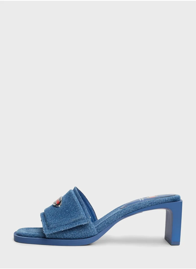 TOMMY JEANS Single Strap Mid Heel Sandals