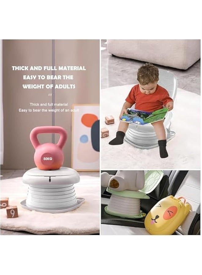 TRASSLE Portable Potty Seat For Toddler Travel, Travel Potty Seat For Toddler with Carry Handle, Portable Toilet For Kids Girls and Boys, Car Potty For Toddler - Image 4