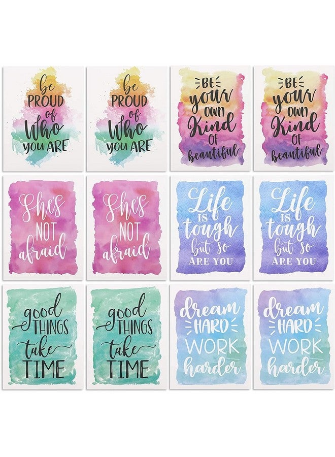 Paper Junkie 12 Pack Inspirational 2 Pocket Folders Decorative Letter Size For School Office (Cute Watercolor Designs 9.2 X 12") - Image 4