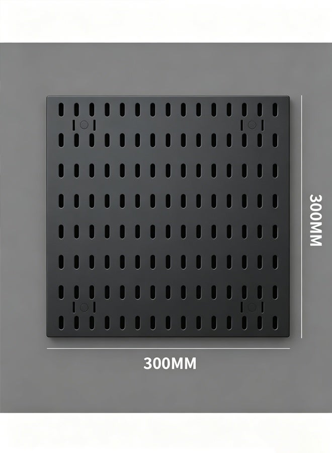 Hanayo No Drill Pegboard Set, Including 2 Pegboards and 10 Accessories, Wall Mounted Storage and Display Rack, Suitable for Wall Storage, Craft Organization, Decorative Display and Nursery Storage (Black) - Image 4