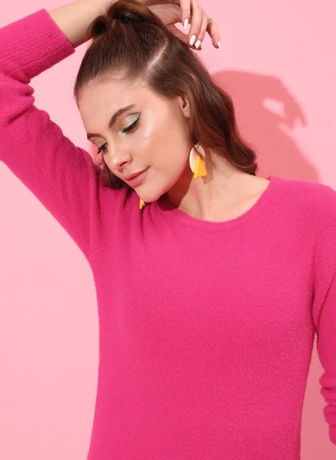STREET 9 Solid Pink Pullover for Women