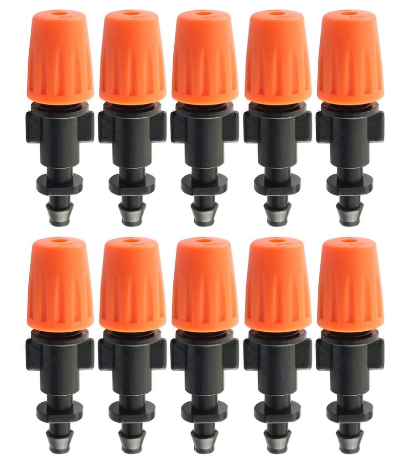 APPSTER (10Pcs) Drip Irrigation Misting Nozzles | Adjustable Garden Dripper Spray Emitters | Atomizing Fogger Micro Mist Head Sprinkler for Watering & Cooling Systems - Image 1