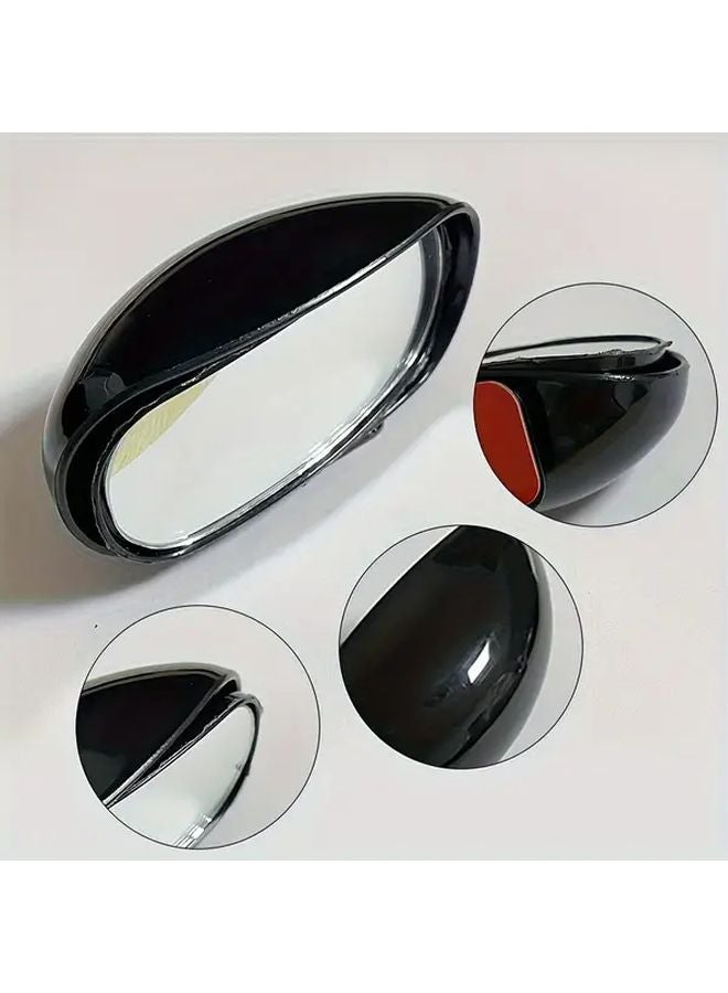 2pcs White Car Blind Spot Mirror 360 Degree Adjustable HD Rear View Auxiliary Mirror - Image 5
