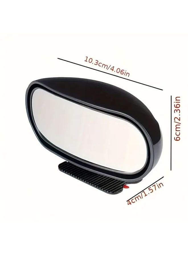 2pcs White Car Blind Spot Mirror 360 Degree Adjustable HD Rear View Auxiliary Mirror - Image 4