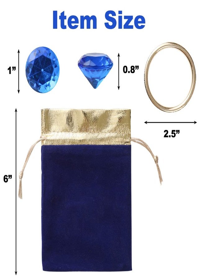 CORODER Blue Hedgehog Bag Include Acrylic Diamond Gems Gold Power Rings Birthday Party Favor Supplies Decoration For Kids Party. - Image 4