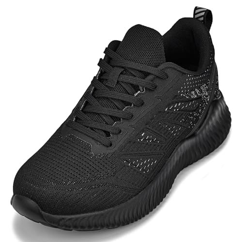 CALTO Men's Invisible Height Increasing Elevator Shoes - Noir/Cement Ultra Lightweight Sporty Sneakers - 2.4 Inches Taller - Q220 - Size 12 D(M) US - Image 1