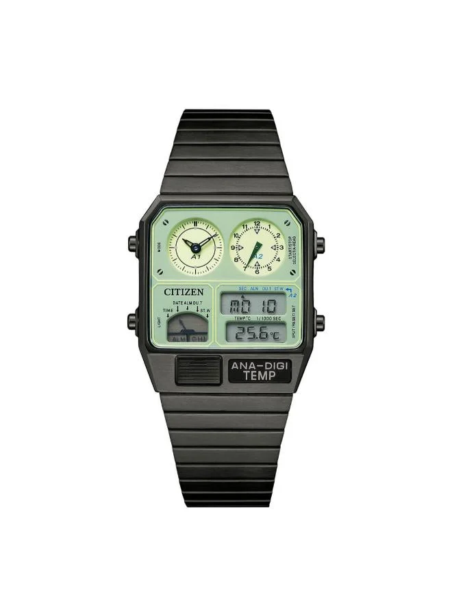 سيتيزن Men's Stainless Steel with Black Ion Plating Strap QUARTZ MEN Watch JG2147-85X - 40.6 x 32.5 mm
