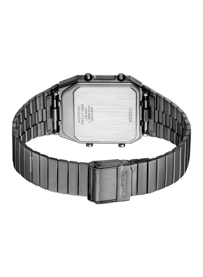 سيتيزن ساعة رجالية كوارتز بسوار من الفولاذ المقاوم للصدأ مع طلاء أيوني أسود - - . × . مم - Image 3