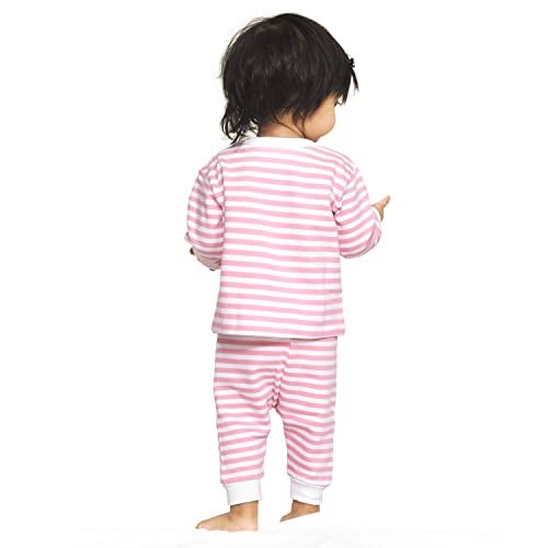 ARIEL Cotton Fleece Clothing Pajama Set for Boys & girls - Unisex Winter Pink Bunny Clothing sets Full Sleeve T-shirt & Pant, Size- 12-18 months - Image 4
