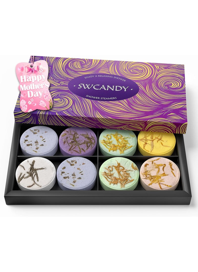 SWCANDY - Shower Steamers Aromatherapy Birthday Gifts for Women - SWCANDY 8 Pcs Mothers Day Gifts for Her Mom Men Teen Adults Bath Bombs Self Care with Natural Essential Oils Relaxation Home SPA Easter Basket - Image 1