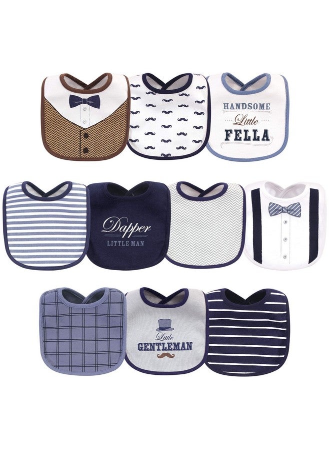 Little Treasure Unisex Baby Cotton Bibs, Handsome Fella, One Size - Image 1