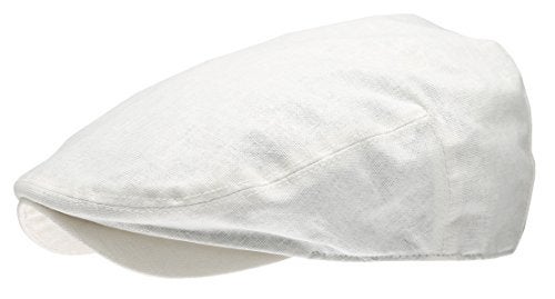 EPOCH HATS Men's Linen Flat Ivy Gatsby Summer Newsboy Hats (White, LXL) - Image 3