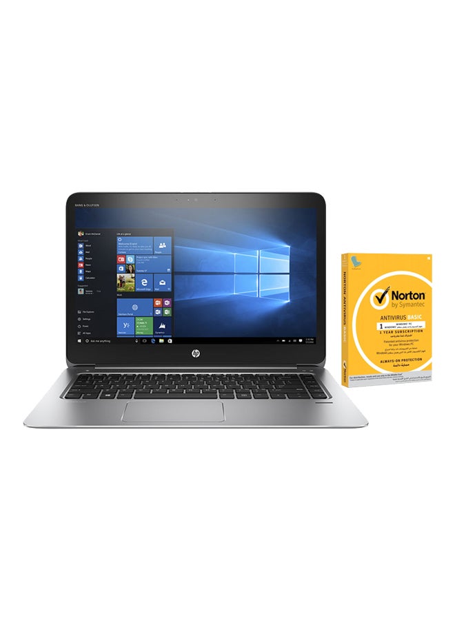 HP لابتوب إيليت بوك 1040 بشاشة مقاس 14 بوصة ومعالج كور i7/وذاكرة رام سعة 16 جيجابايت/ومحرك أقراص صلبة SSD سعة 512 جيجابايت/وبطاقة رسومات إنتل 520 مع اشتراك بمضاد الفيروسات نورتون لمدة سنة كاملة فضي - Image 1