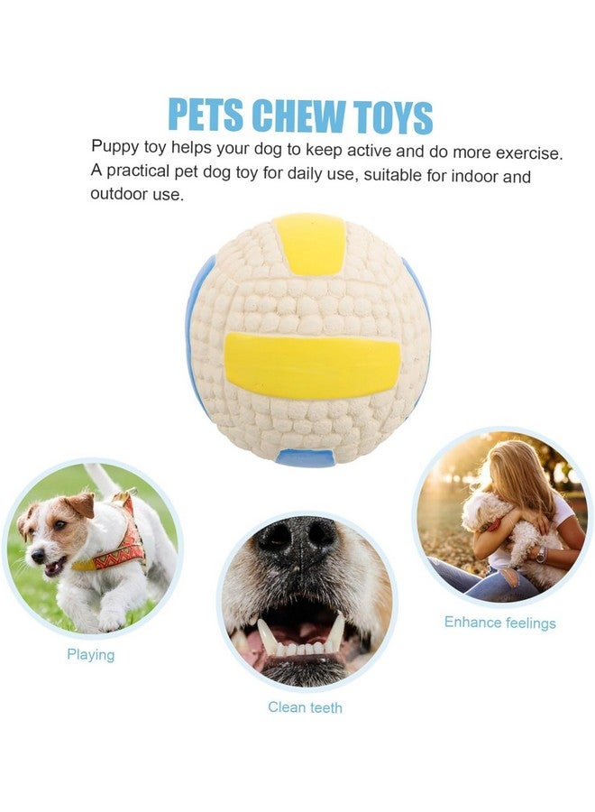 لعبة كلاب مطاطية صاخبة من اللاتكس للكلاب الصغيرة والمتوسطة والكبيرة، تطفو على الماء من أجل المضغ الناعم - كرة الطائرة - Image 2