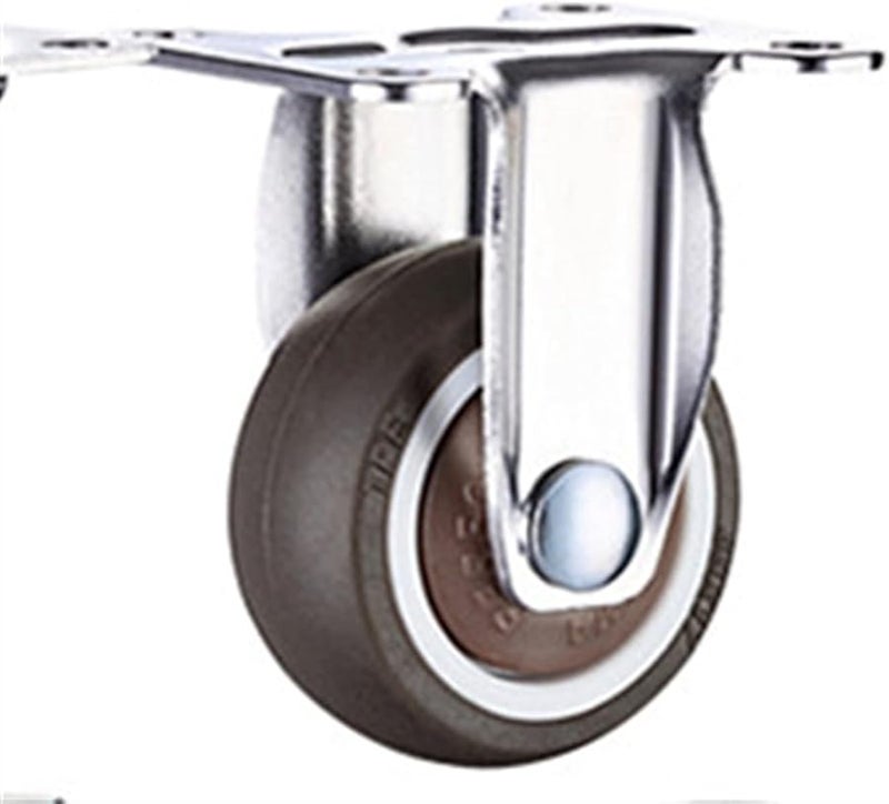 1 5 Inch Furniture Caster Wheels With Brake Rubber Swivel Castor Trolley - Image 2